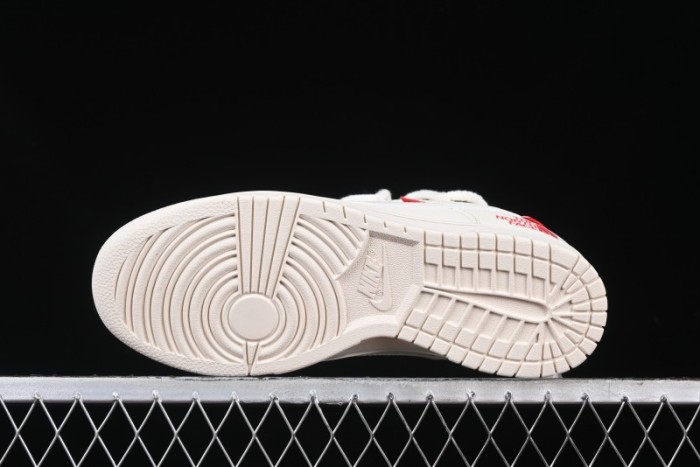 Nike SB Dunk Low x The North Face x Supreme Series - Strap Beige White Hook Anniversary High-End Custom Low-Top Casual Skate Shoes - YX5066-229