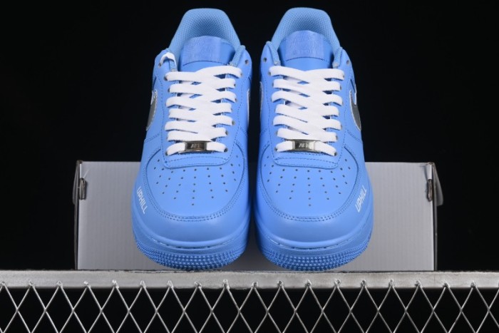 Nike Air Force 1'07 Low Casual Sneakers in Iceland Blue with Full-Length Air Cushion - ZH0316-070