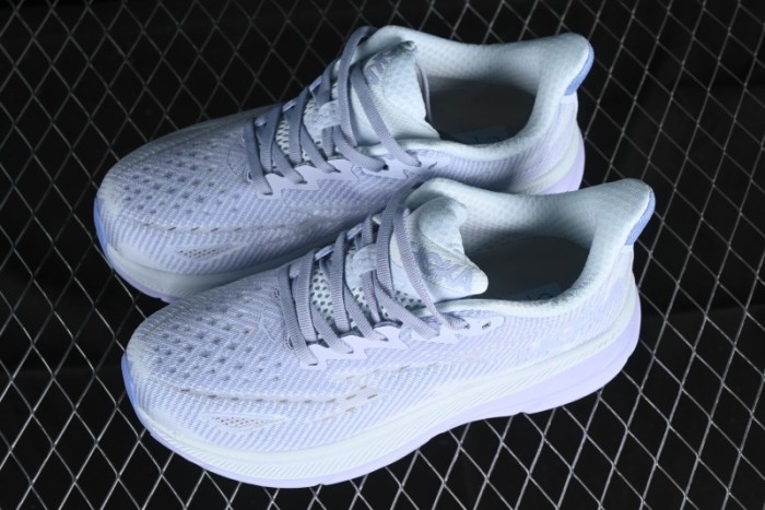 HOKA ONE ONE Clifton 9 Lightweight Knit Mesh Running Shoes with Enhanced Cushioning - 1127896 EHR 1