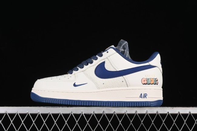 Nike Air Force 1 '07 Low Gucci Collaboration - Light Blue Linen Low-Top Casual Sneakers - XZ3398-788
