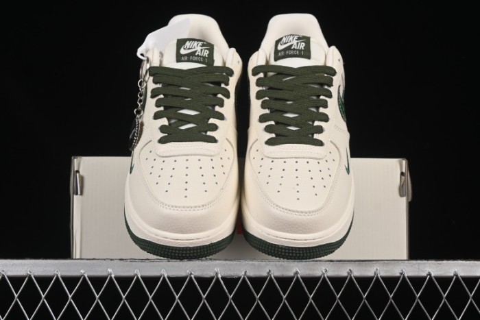 Nike Air Force 1 '07 Low Supreme Collaboration Green Camo Swoosh Casual Sneakers - KK1988-069