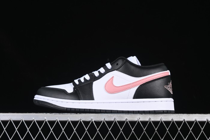 Nike Air Jordan 1 Low AJ1 Casual Sneakers in Black White Pink - 553558-165