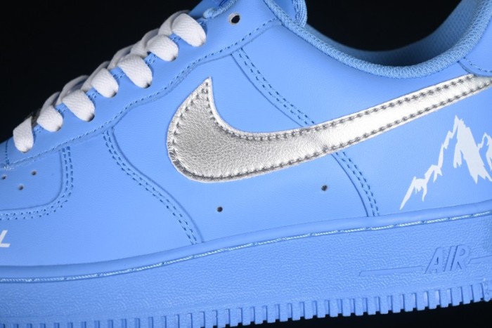 Nike Air Force 1'07 Low Casual Sneakers in Iceland Blue with Full-Length Air Cushion - ZH0316-070