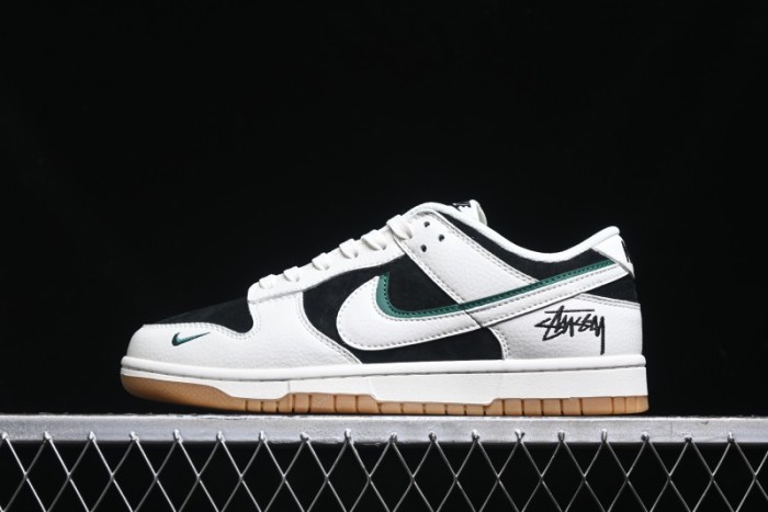 Nike SB Dunk Low Stussy Collaboration - Double Shadow White Hook Anniversary High-End Custom Low-Top Casual Skate Shoes - SF1029-406