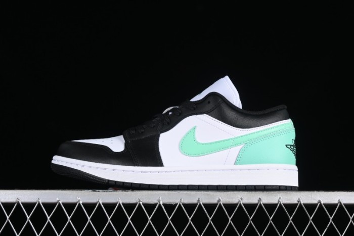 Nike Air Jordan 1 Low Retro Basketball Shoes in Mint Green and Black - 553558-131 1