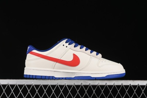 Nike SB Dunk Low Championship Collaboration - Off-White Red Swoosh Anniversary Custom Low-Top Casual Skate Shoes - KK1688-021