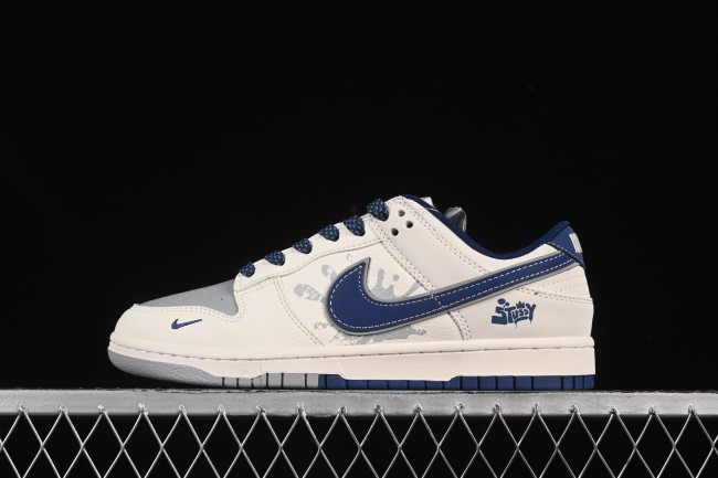 Nike SB Dunk Low Stussy Collaboration Explosive Blue Swoosh Anniversary Custom Low-Top Casual Skate Shoes - XS6089-593