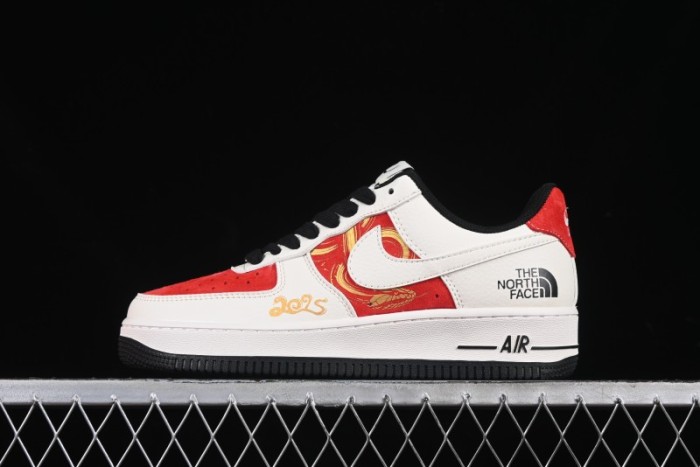 Nike Air Force 1 '07 Low The North Face Collaboration Year of the Snake Limited Edition Golden Snake Design Low-Top Casual Sneakers - DM6688-028