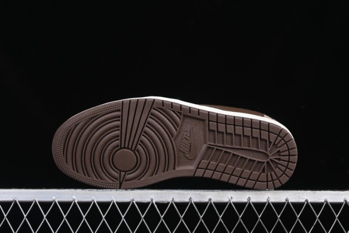 Nike Travis Scott x Fragment Design x Air Jordan 1 Low OG SP AJ1 Snake Year Limited Brown Snake Print Low Top Casual Sneakers - DM7866-074