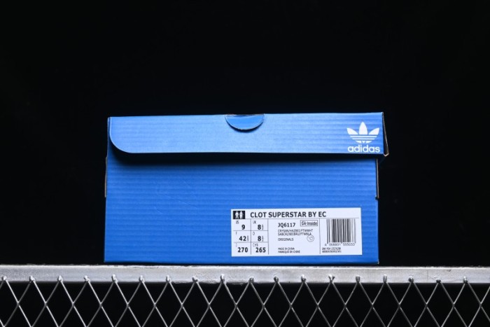 Adidas Superstar Clot Collaboration JQ6117 Preppy Style Shell Toe Casual Sneakers with Perforated Leather Upper - JQ6117