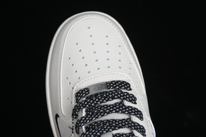 Nike Air Force 1 '07 Low Stussy Collaboration - Beige Black Hook Gum Sole Low-Top Casual Sneakers - XZ6188-255