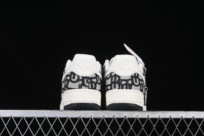 Nike Air Force 1 '07 Low Dior Collaboration Black Pattern Low-Top Casual Sneakers - DF0188-028