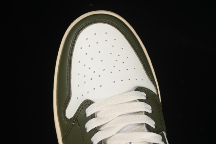 Nike Air Jordan 1 Low AJ1 Military Green White Casual Lifestyle Sneakers - DC0774-122