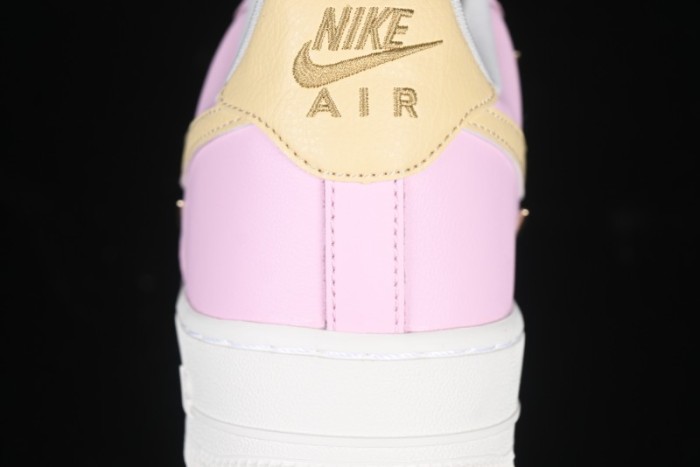 Nike Air Force 1 '07 Low White Pink Swoosh Casual Sneakers - IB2574-600