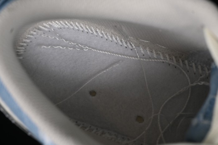 Nike Air Jordan 1 Low MLB Collaboration Retro Blue Denim Custom Basketball Shoes - DC2024-027