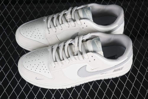 Nike SB Dunk Low Collaboration Triple Swoosh Beige Grey Low Top Casual Skateboarding Shoes - SC9207-401