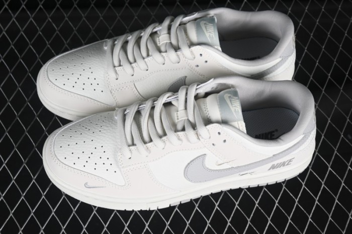Nike SB Dunk Low Collaboration Triple Swoosh Beige Grey Low Top Casual Skateboarding Shoes - SC9207-401