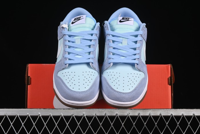 Nike Dunk Low Retro Casual Sneakers in Leather and Suede with Pre-Aged Coconut Milk Sole - IB6399-400