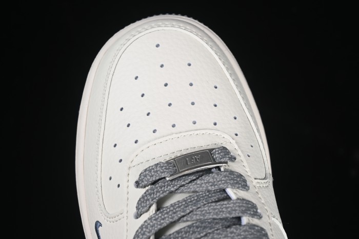 Nike Air Force 1 '07 Low Casual Sneakers in Light Grey with Mini Swoosh - HH7518-048
