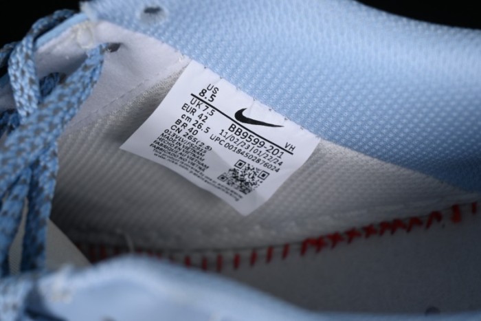 Nike Air Force 1 '07 Low Stussy Collaboration - Sky Blue Low-Top Casual Sneakers - BB9599-201