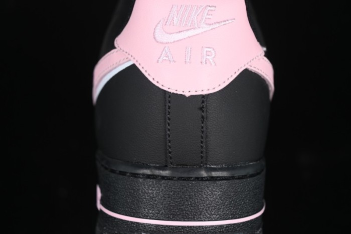 Nike Air Force 1 '07 Low Casual Sneakers with Black & Pink Double Swoosh - CW2288-028