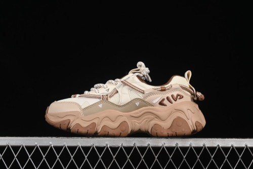 Fila Heritage Fluid Cat Paw 5.0 Retro Dad Shoes with Lace-Up Design - F12W442115FAS