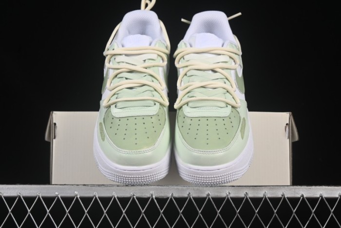 Nike Air Force 1'07 Low  Green Love  520 Limited Edition Casual Sneakers with Small Green Heart Design - DH2920-111