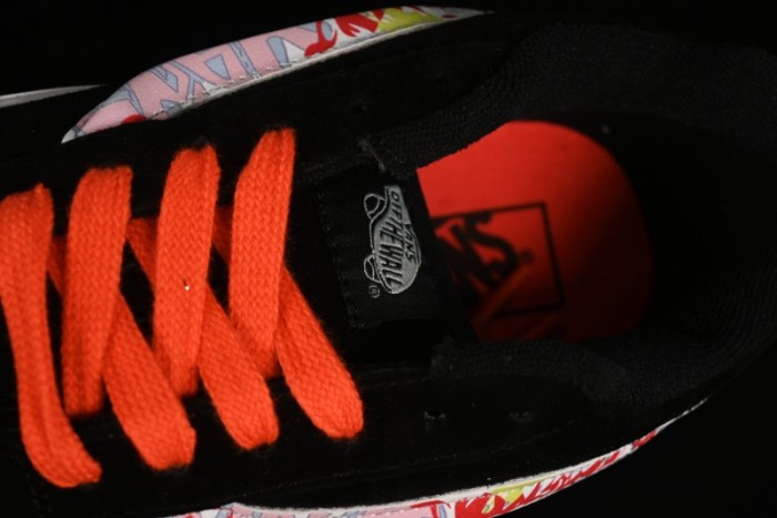 Vans Classics Knu Skool Retro Sneakers with Embroidered Graffiti Design and Thick Tongue - VN000CS00ZB 1