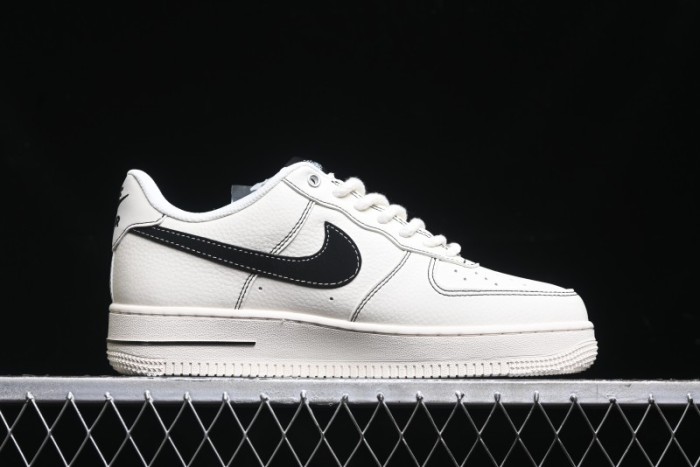 Nike Air Force 1 '07 Low Stussy Collaboration - White Black Swoosh Red Tab Low-Top Casual Sneakers - SJ6698-015