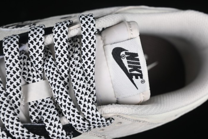 Nike SB Dunk Low Stussy Collaboration Zebra Black White Swoosh Anniversary Custom Low-Top Casual Skate Shoes - DJ2024-060