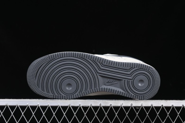 Nike Air Force 1 '07 Low Stussy Collaboration - Grey English Patchwork Low-Top Casual Sneakers - XZ3328-536