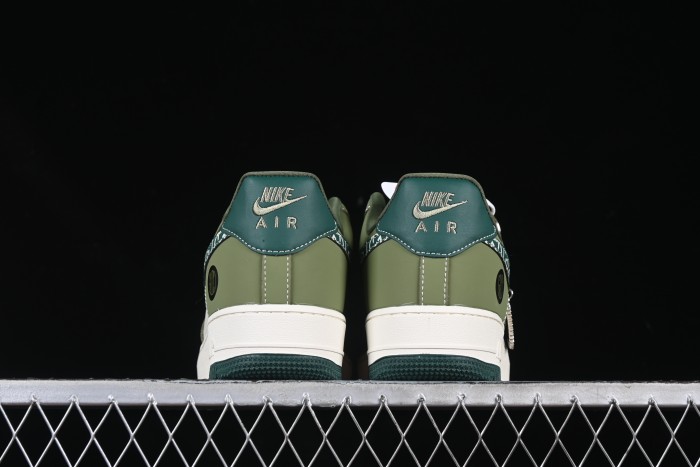 Nike Air Force 1'07 Low Gucci Collaboration Green Paisley Swoosh Casual Sneakers - KK1988-063