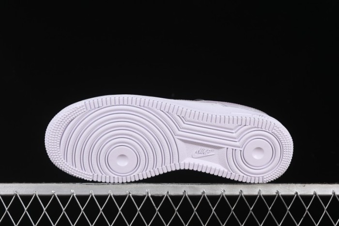 Nike Air Force 1 '07 Low Casual Sneakers with Anime-Inspired Light Gray Purple Spray Paint Design - DY8899-004