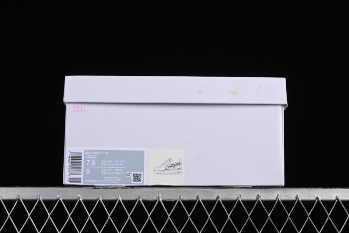 Nike Air Force 1 '07 Low Casual Sneakers with Black and White Hand-Drawn Manga Design - CW2288-811 1