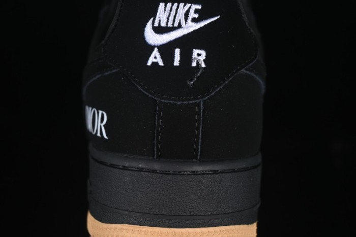 Nike Air Force 1 '07 Low Dior Collaboration Black Gum Knit Casual Sneakers - KK1988-058