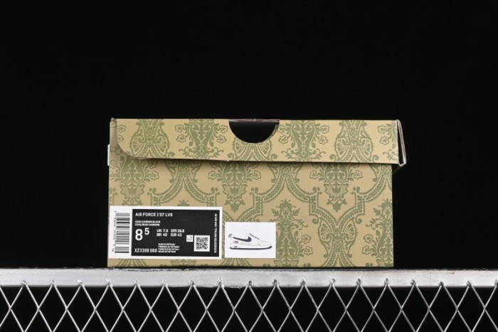 Nike Air Force 1 '07 Low Gucci Collaboration - Dark Blue Linen Casual Sneakers - XZ3398-888