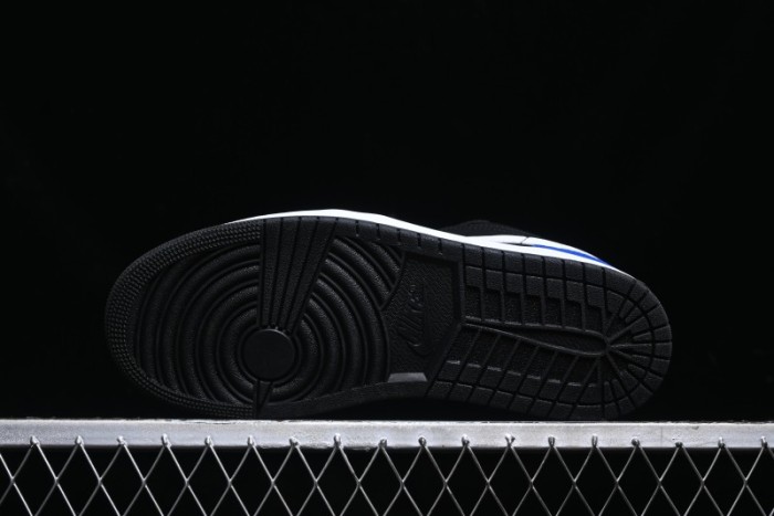 Nike Air Jordan 1 Low Retro Basketball Shoes Black Blue - 553558-042