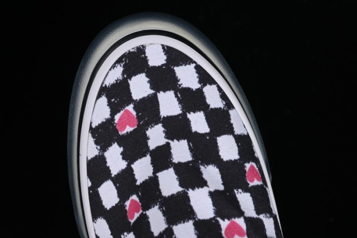 Vans Slip-On Classic Collaborative Hand-Painted Graffiti with Pink Accents and Crystal Outsole Checkerboard Slip-On - VN000CT5BPA 1