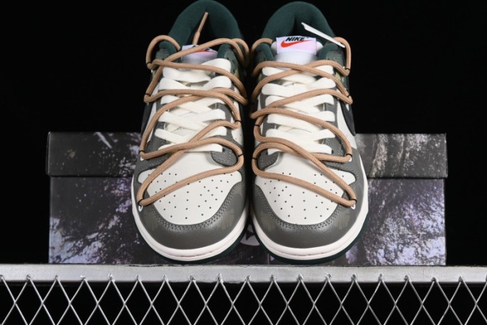 Nike Dunk Low Panda Prank Jungle Crossing - Green Wild Floating Abyss Beige Brown Green SB Lace-Up Low-Top Casual Skate Shoes - FD0350-133 1