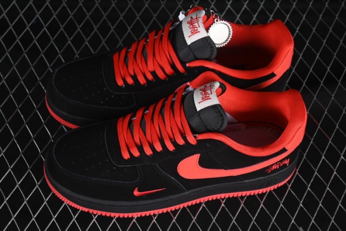Nike Air Force 1'07 Low Stussy Collaboration Passion Orange Low-Top Casual Sneakers - DF0188-044