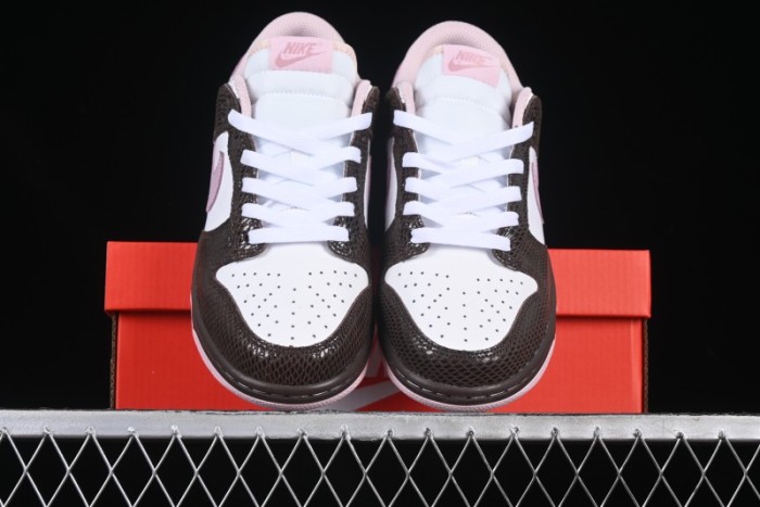 Nike Dunk Low Retro Sneakers in Grey Purple Snakeskin Leather - HV6932-299