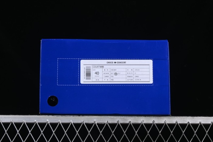 Choco Concert Leather Round Square Asymmetric Fashion Sneakers White Gray - AJE5