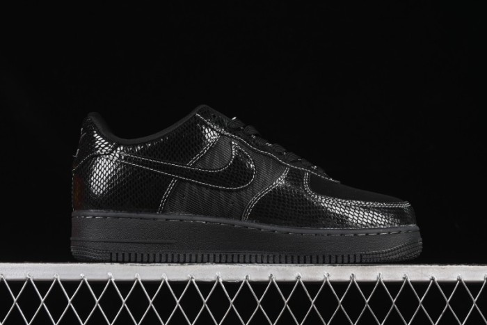 Nike Air Force 1'07 Low Lightning Collaboration Black Snake Scale Casual Sneakers - SC9207-529