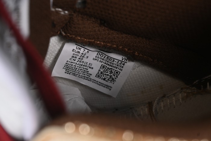 Nike Dunk Low Retro Casual Sneakers in Brown and Sail with Panda Mischief CNY Snake Year Design - DD1503-124