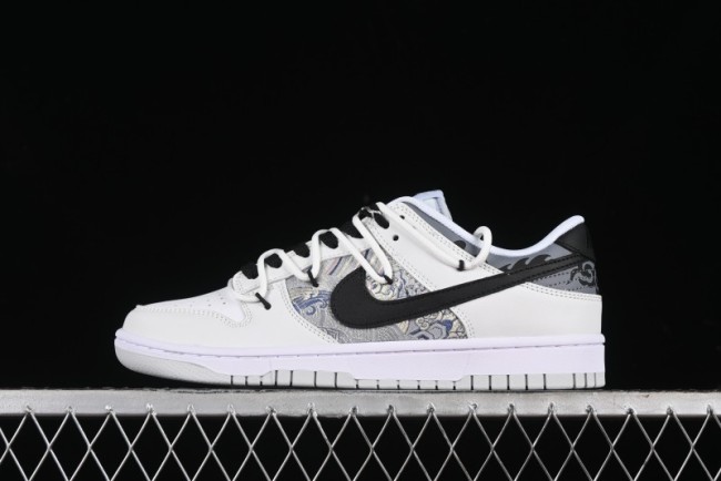 Nike Dunk Low CNY Year of the Dragon Limited Edition SB Lace-Up Casual Sneakers with Silver-White Design - DV0831-101