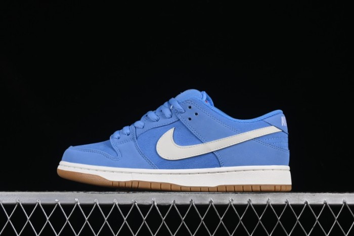 Nike SB Dunk Low Pro ISO Skateboarding Shoes in University Blue with White Swoosh - FJ1674-401