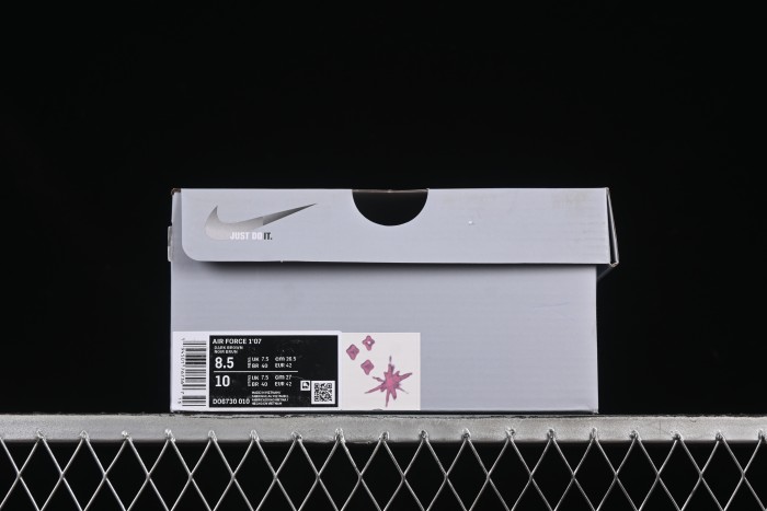 Nike Air Force 1'07 Low  Black Pink  Limited Edition Sneakers with Heart Design - DO6730-010