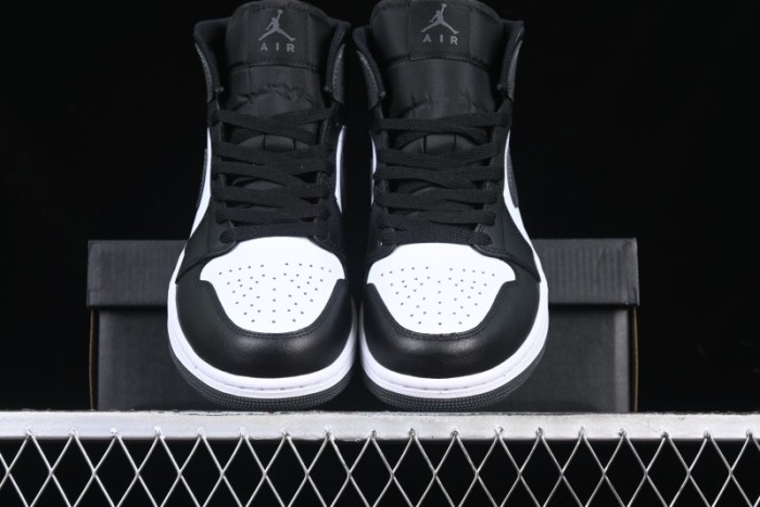 Nike Air Jordan 1 Mid AJ1 White Black Gray Culture Leisure Sneakers - DQ8426-001