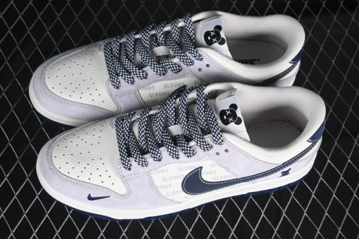 Nike SB Dunk Low Violent Bear Collaboration Deep Blue Pig 8th Anniversary High-End Custom Low-Top Casual Skate Shoes - DJ2024-104