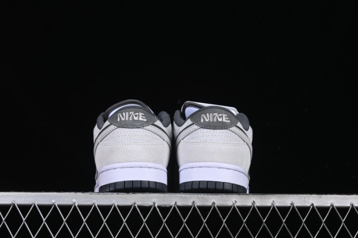 Nike Dunk Low 85 Double Swoosh White Grey SB Low Top Casual Skate Shoes - HV1800-101